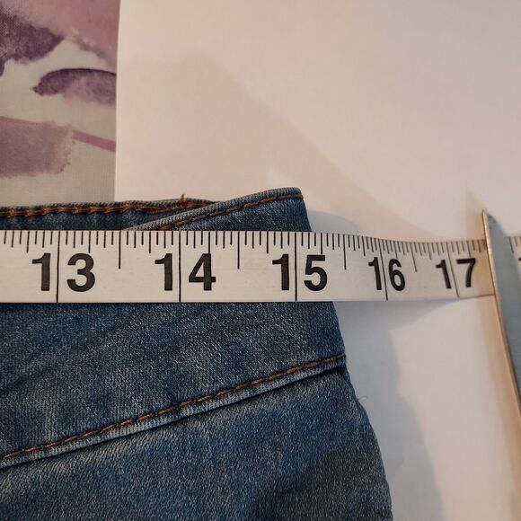 Indigo Rein Crop Capri Juniors Size 11 Skinny Pockets Stretch Blue Denim - Picture 10 of 13